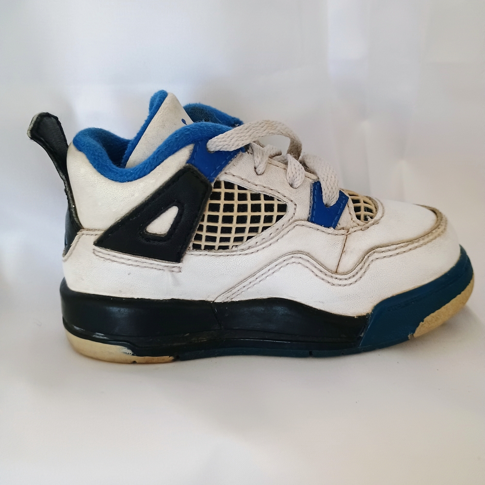 Jordan Kids White and Blue Sneakers